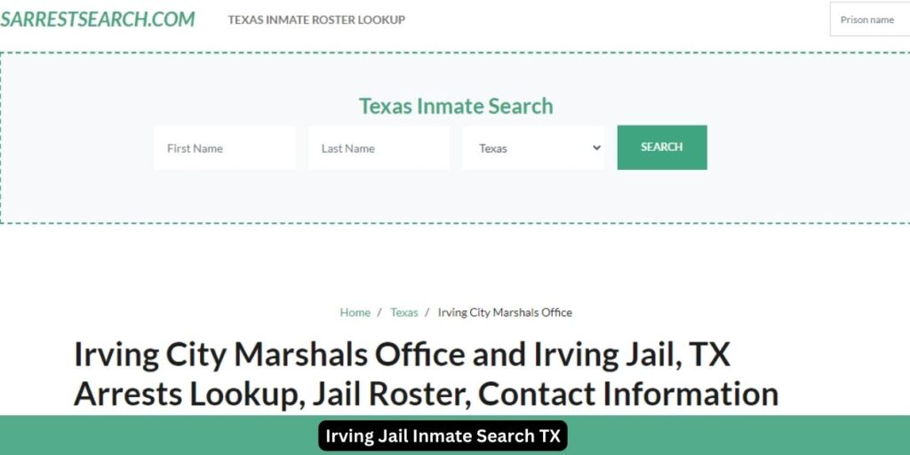 Irving Jail Inmate Search TX