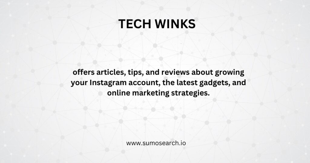 tech wink website