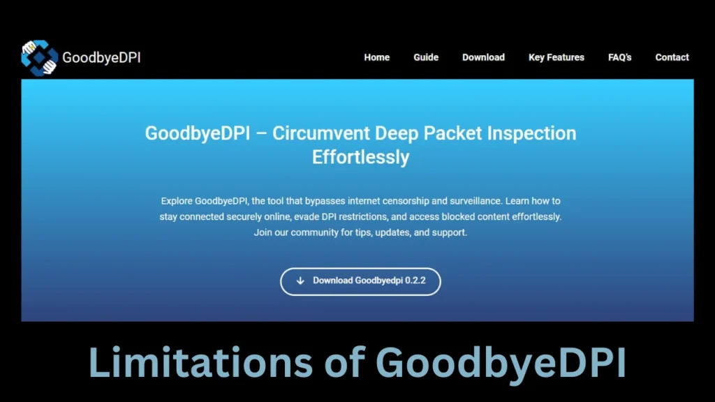 Limitations of GoodbyeDPI